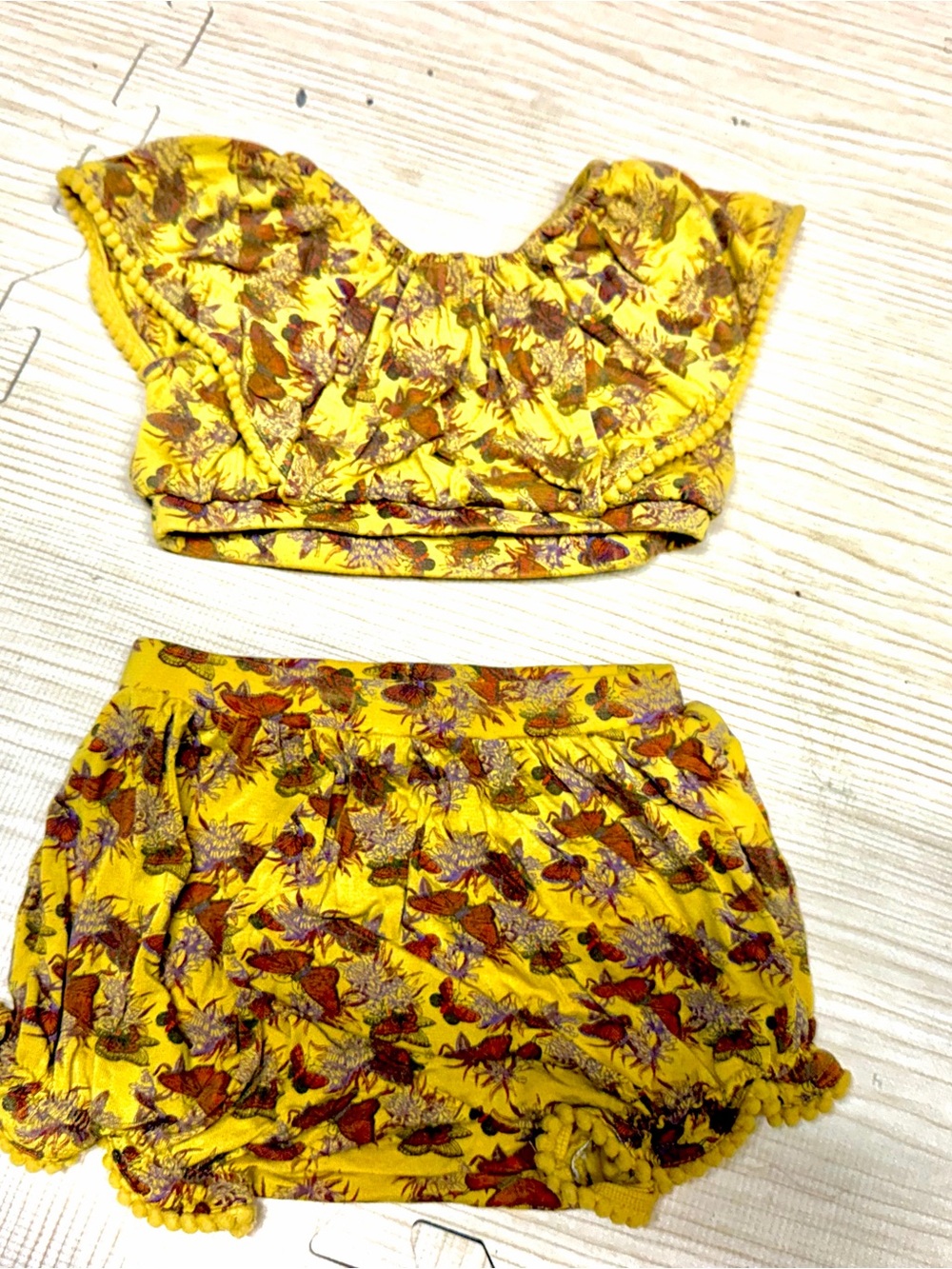 Kate Quinn Dragonfly Floral 2pc sunsuit set 18-24 months